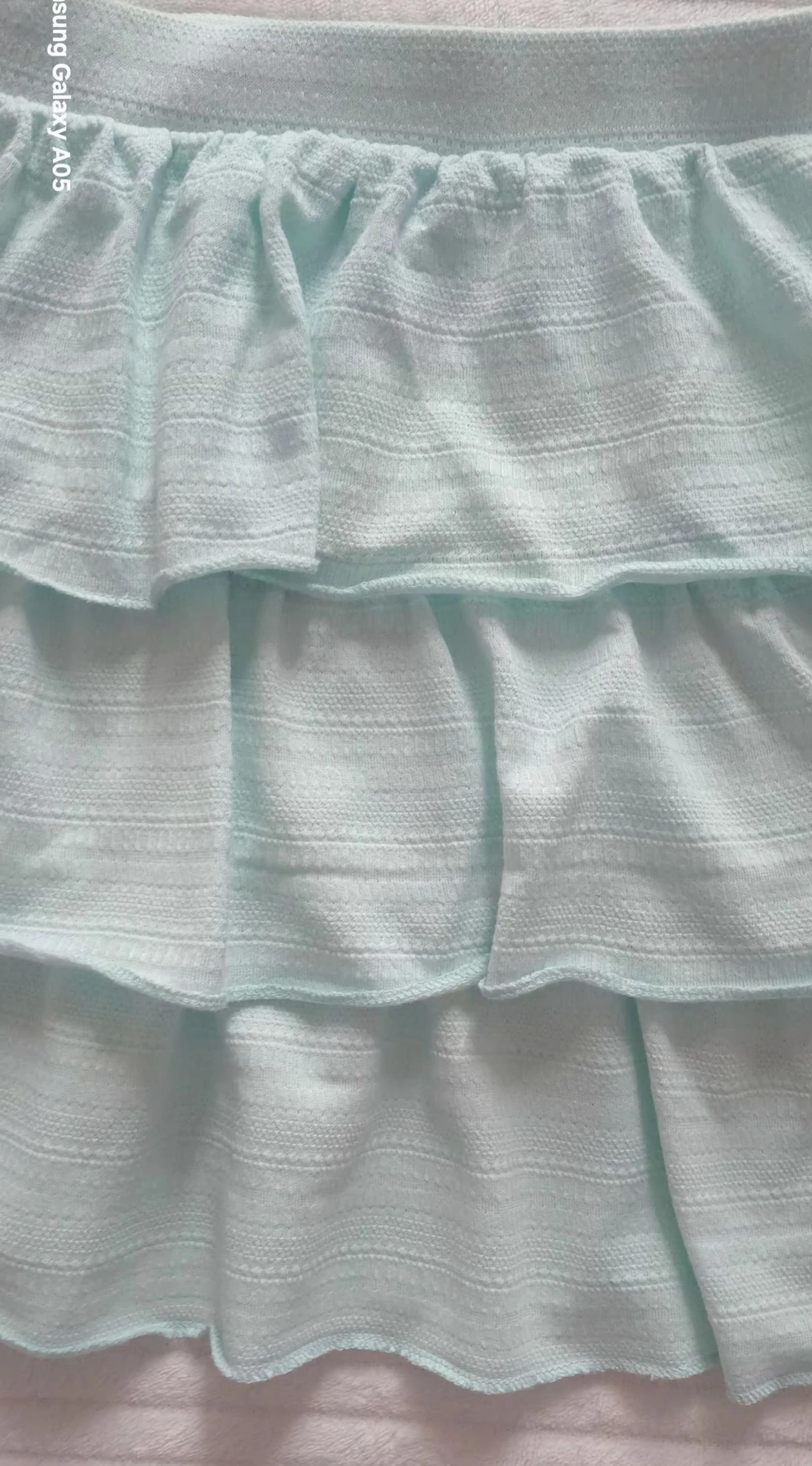 Saia Okaïdi de algodão premium, babados elegantes (10A) – photo 2